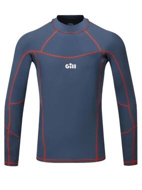 Gill Men’s Pro Rash Vest Shirt Navy Long-Sleeve Rash Guard UV 50+ Large